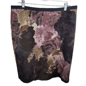 Loft textured abstract a-line skirt size 14